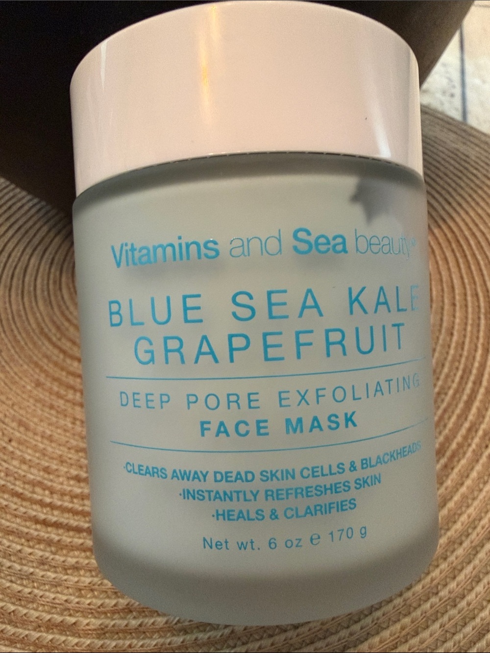 Vitamins & Sea Beauty Blue Sea Kale Grapefruit Deep Pore Exfoliating Mask Glass